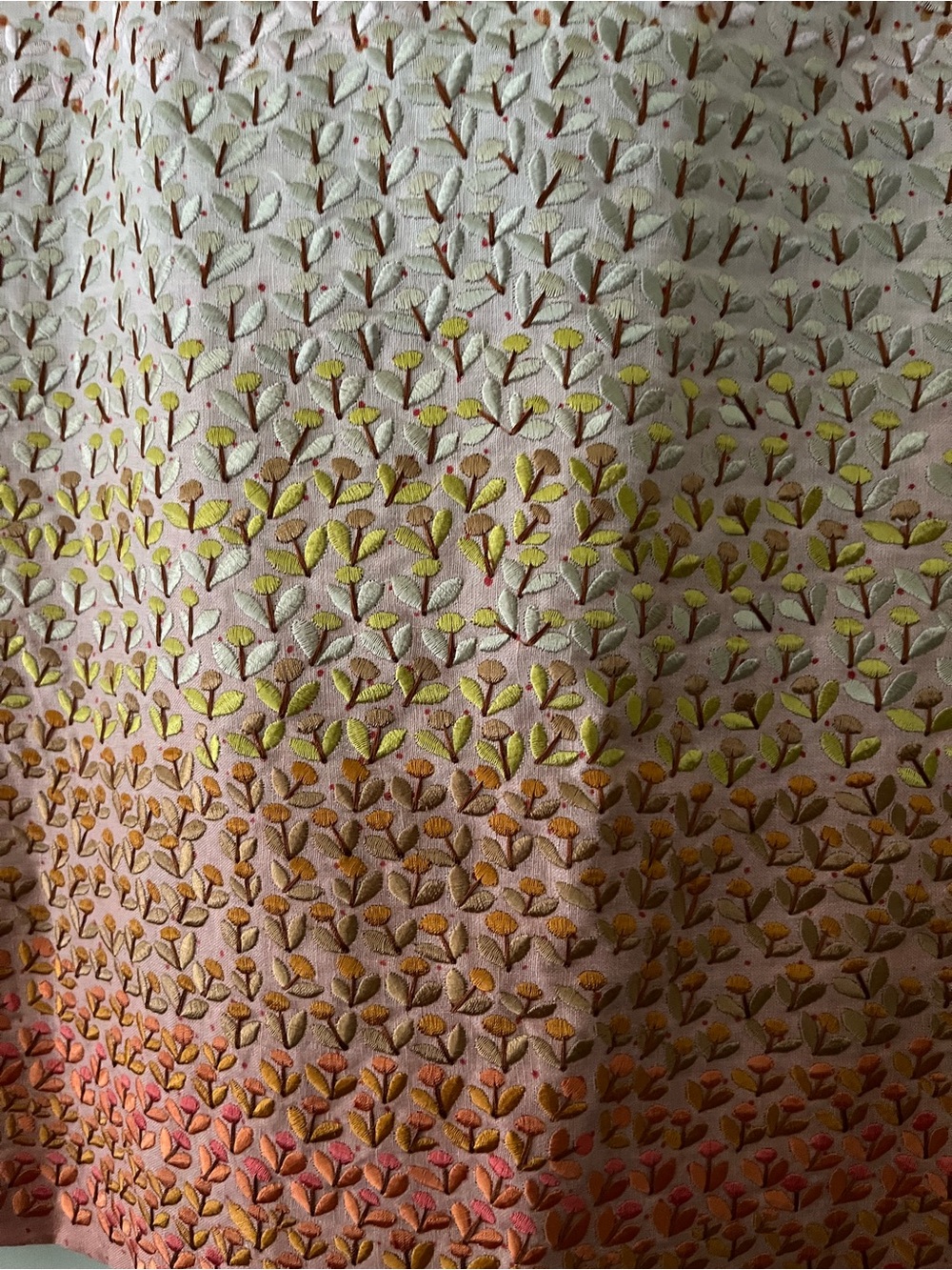 Anthropologie HD in Paris Embroidered Floral Sunset Ombré Mini Skirt size 6 - Picture 2 of 6